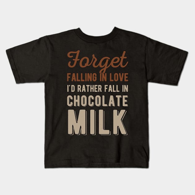 Funny Chocolate Milk Gifts Kids T-Shirt by Crea8Expressions